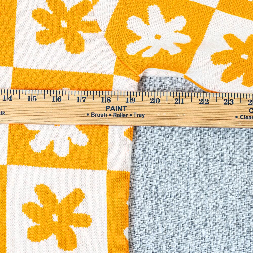 Lisa Says Gah x KJP Paisley Polo Sweater knit orange white sz M/L - Picture 8 of 12